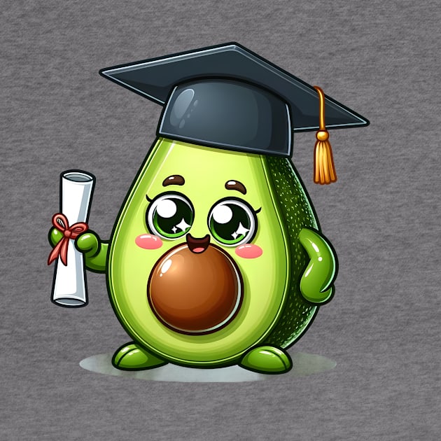 Cute Kawaii Graduation Avocado by Luvleigh